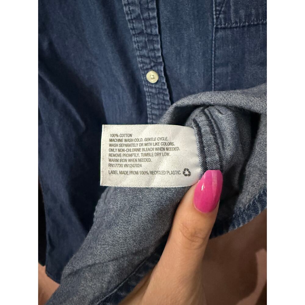 Merona Chambray Button-Down Shirt – Women’s Medium - Picture 8 of 8